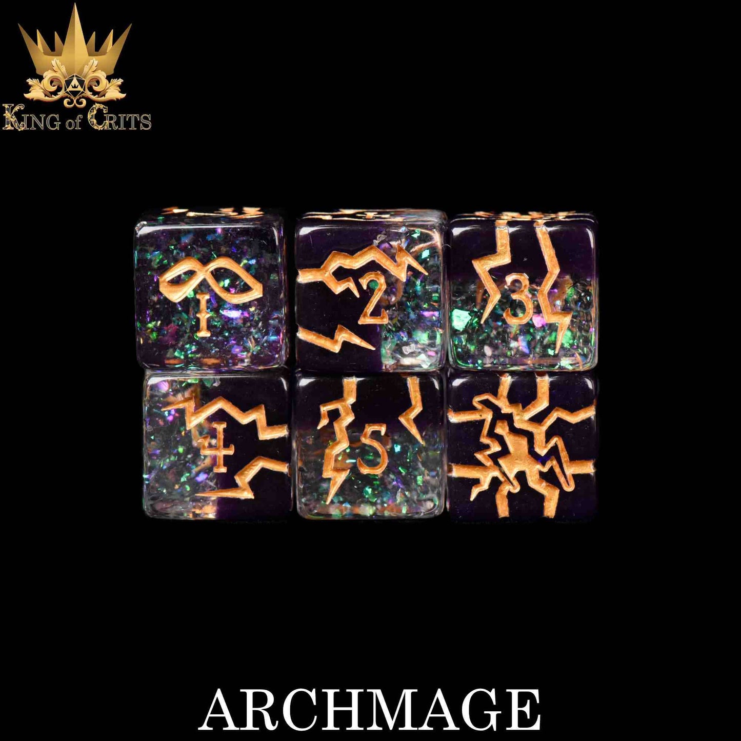 "ARCHMAGE" - MAGICAL DICE SET - KING OF CRITS ORIGINAL