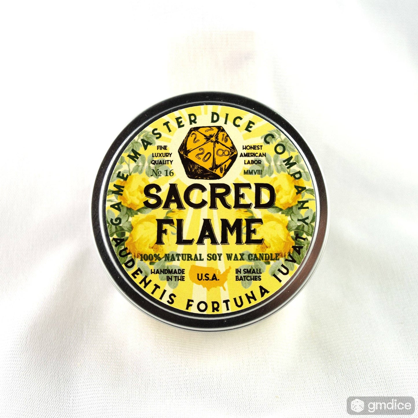 "SACRED FLAME" - FRAGANCE GAMING CANDLE - YELLOW ROSE