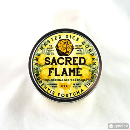 "SACRED FLAME" - FRAGANCE GAMING CANDLE - YELLOW ROSE