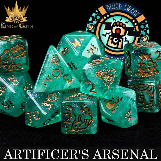 "ARTEFICER'S ARSENAL" - RESIN DICE - KING OF CRITS ORIGINAL
