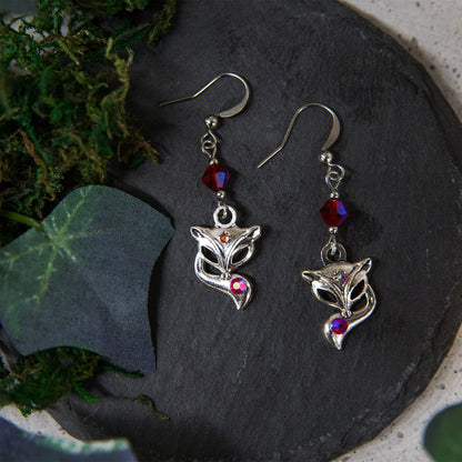 “KITSUNE” – MYSTIC FOX EARRINGS - ANTIQUE SILVER