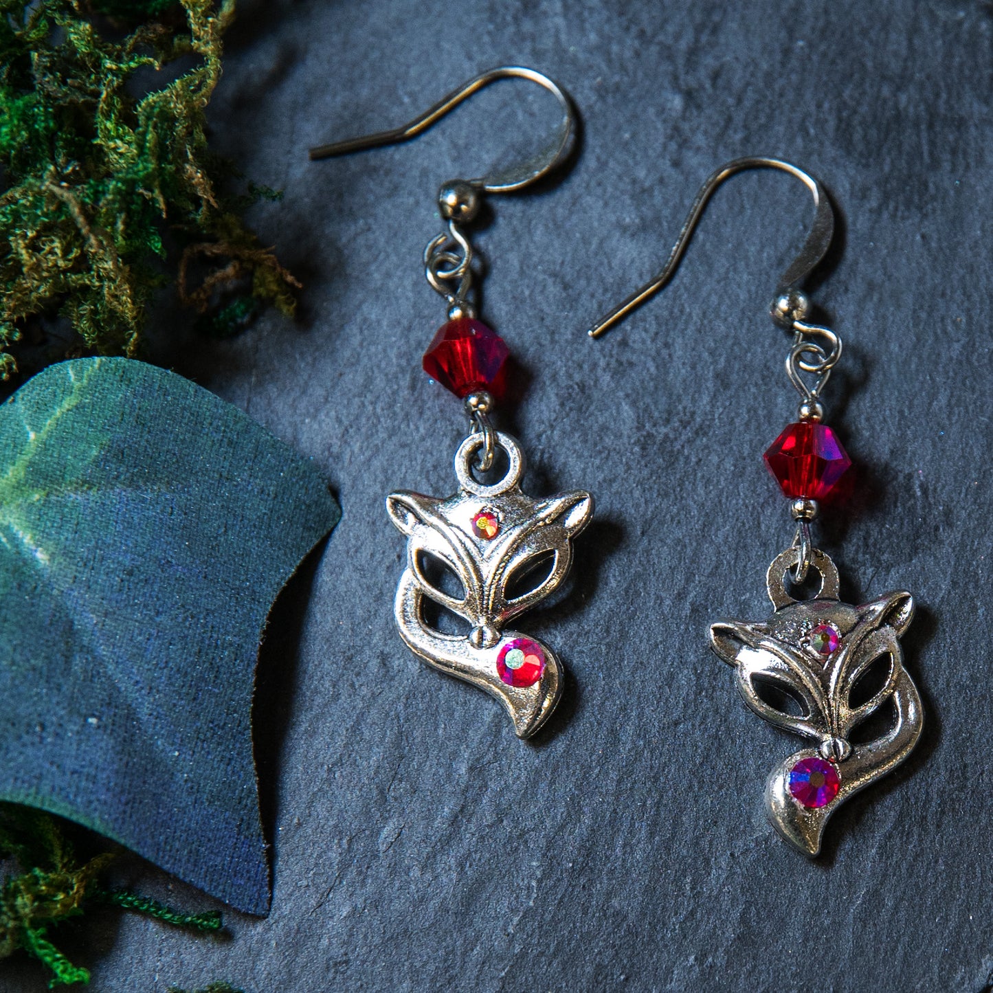 “KITSUNE” – MYSTIC FOX EARRINGS - ANTIQUE SILVER