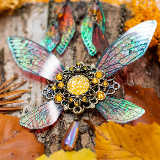 “FAIRYTALE” – FAIRYWINGS JEWELRY SET – ANTIQUE BRONZE