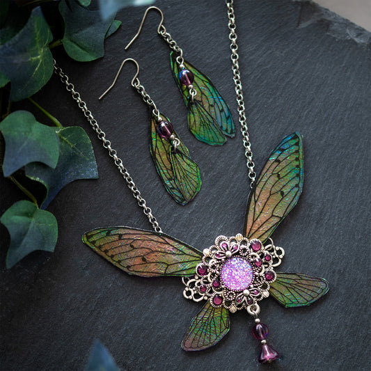 “FAIRYTALE” – FAIRYWINGS JEWELRY SET – ANTIQUE SILVER