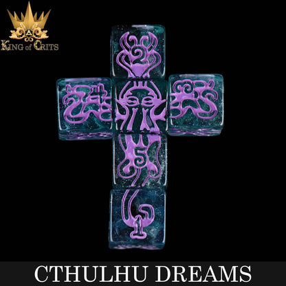 "CTHULU DREAMS" - RESIND DICE SET - KING OF CRITS ORIGINAL