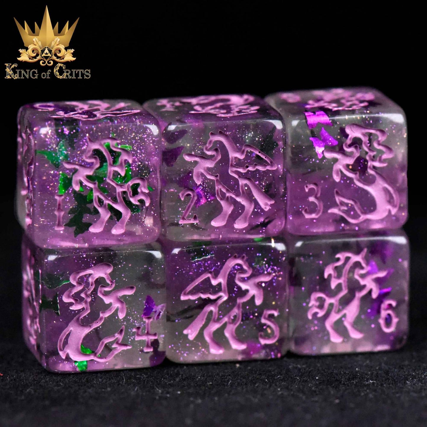 "FAIRY FLIGHT" - BUTTERFLY RESIN DICE SET - KING OF CRITS ORIGINAL