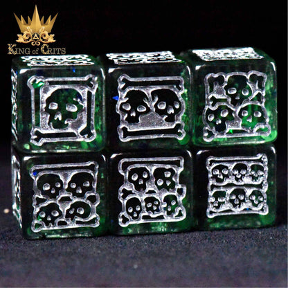 "CRYPT OF THE NECROMANCER" - RESIN DICE SET - KING OF CRITS ORIGINAL
