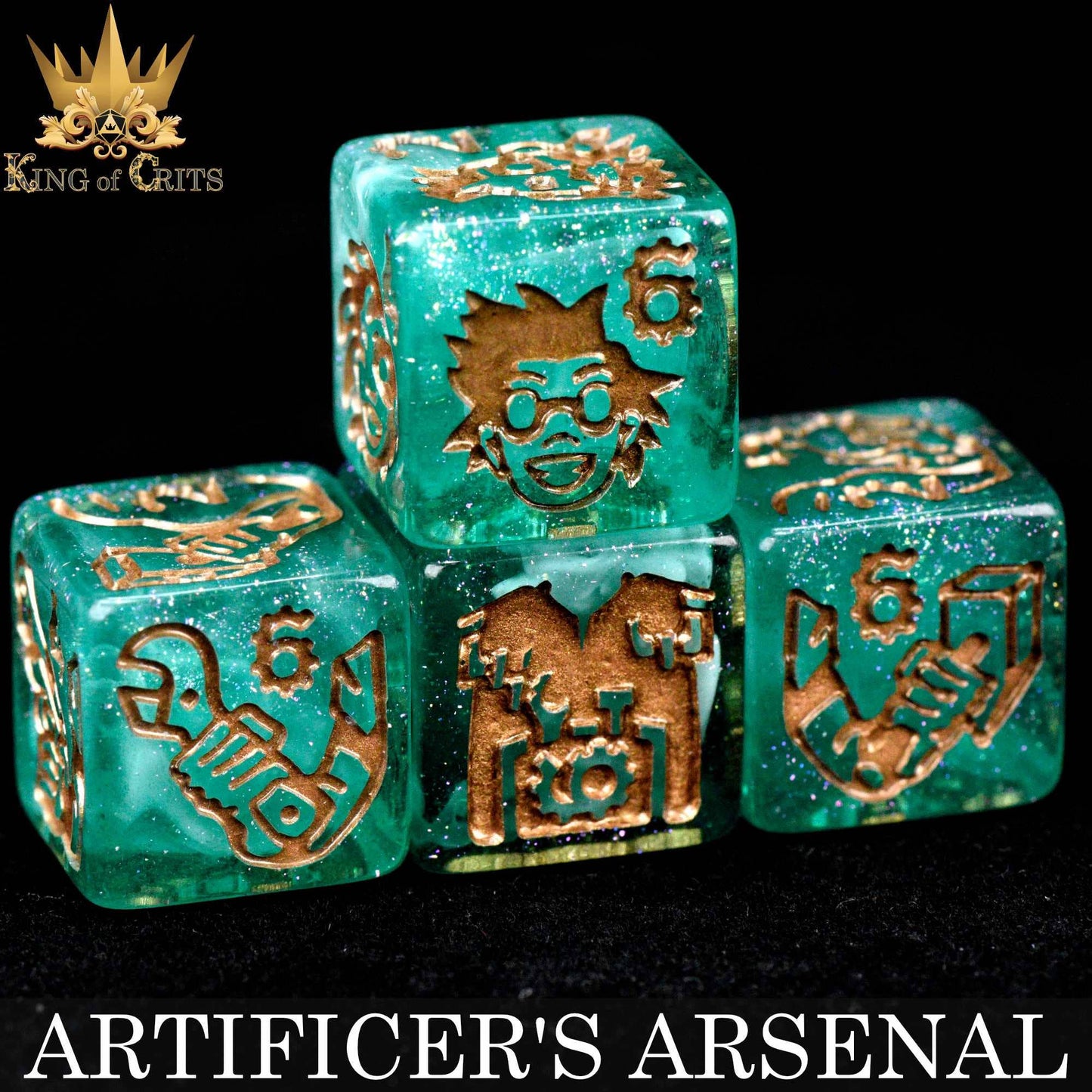 "ARTEFICER'S ARSENAL" - RESIN DICE - KING OF CRITS ORIGINAL
