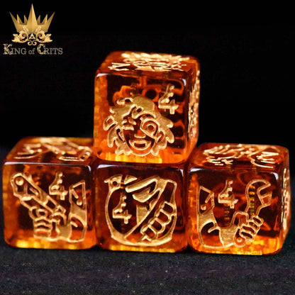 "ANCIENT ARTIFICER" - GEAR DICE SET - KING OF CRITS ORIGINAL