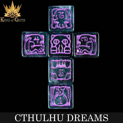 "CTHULU DREAMS" - RESIND DICE SET - KING OF CRITS ORIGINAL