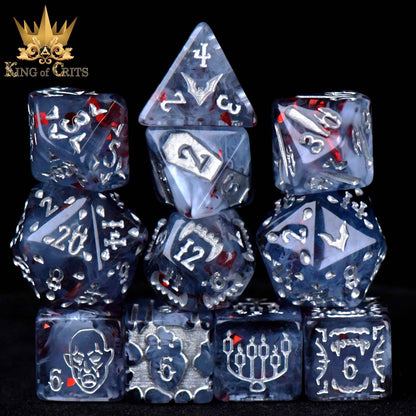 "VAMPIRIC BLOODLINE" - RESIN DICE SET - KING OF CRIT ORIGINAL