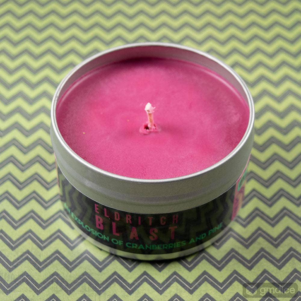 "ELDRITCH BLAST" - SCENTED GAMING CANDLE - CRANBERRY & PINE