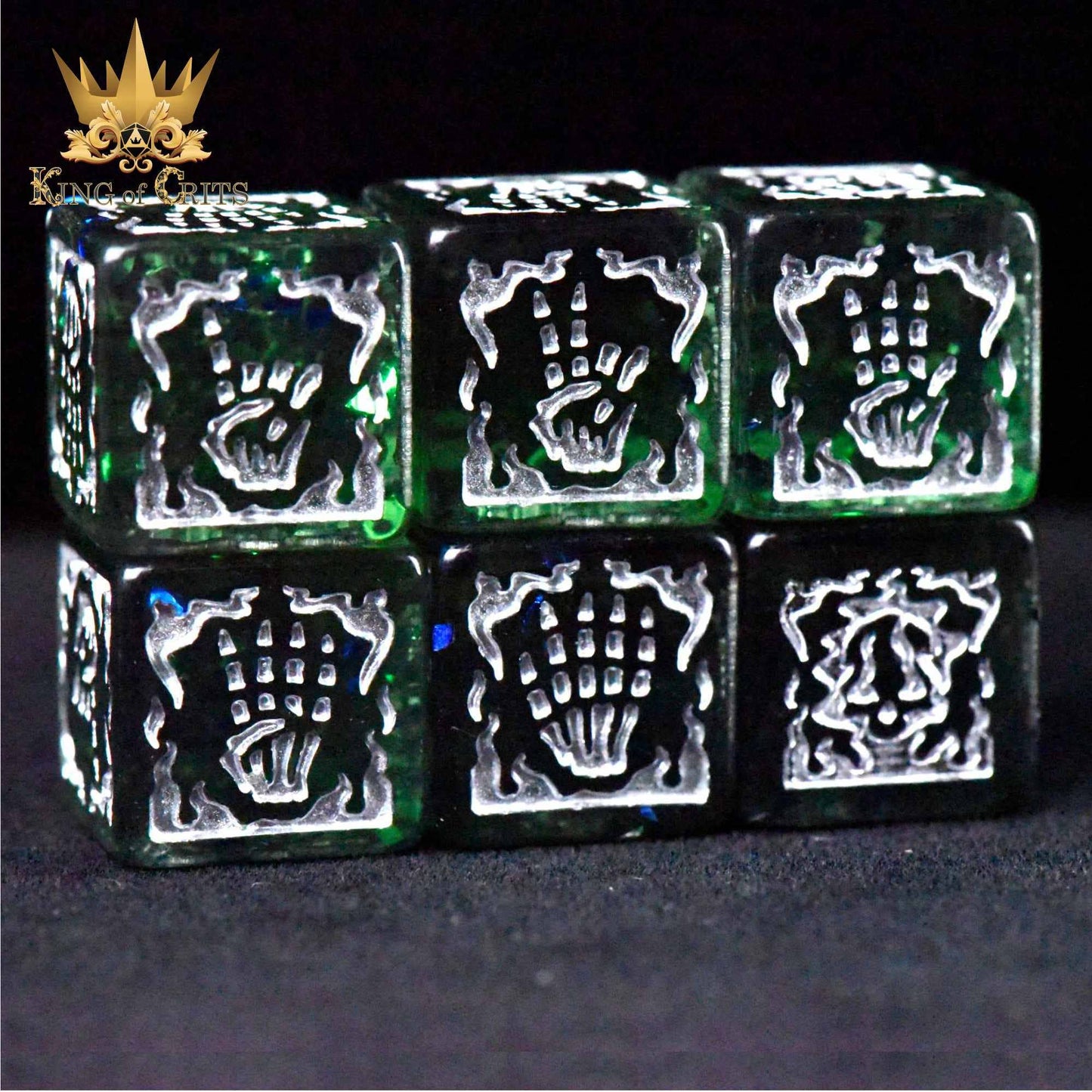 "CRYPT OF THE NECROMANCER" - RESIN DICE SET - KING OF CRITS ORIGINAL