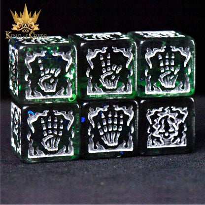 "CRYPT OF THE NECROMANCER" - RESIN DICE SET - KING OF CRITS ORIGINAL