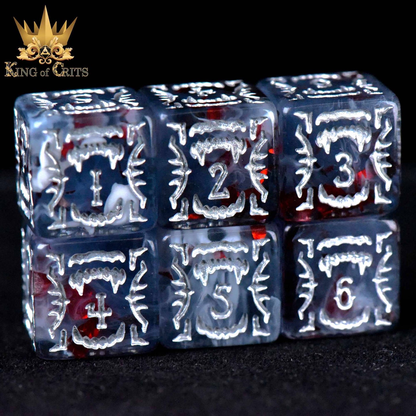 "VAMPIRIC BLOODLINE" - RESIN DICE SET - KING OF CRIT ORIGINAL