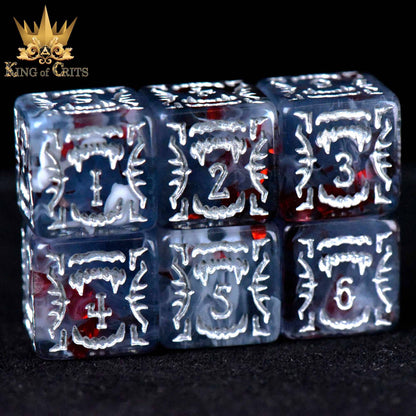 "VAMPIRIC BLOODLINE" - RESIN DICE SET - KING OF CRIT ORIGINAL