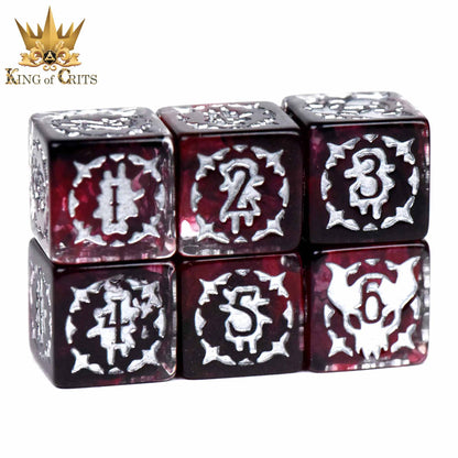 "BLOOD HUNTER" - 12 PIECE DICE SET - KING OF CRITS ORIGINAL