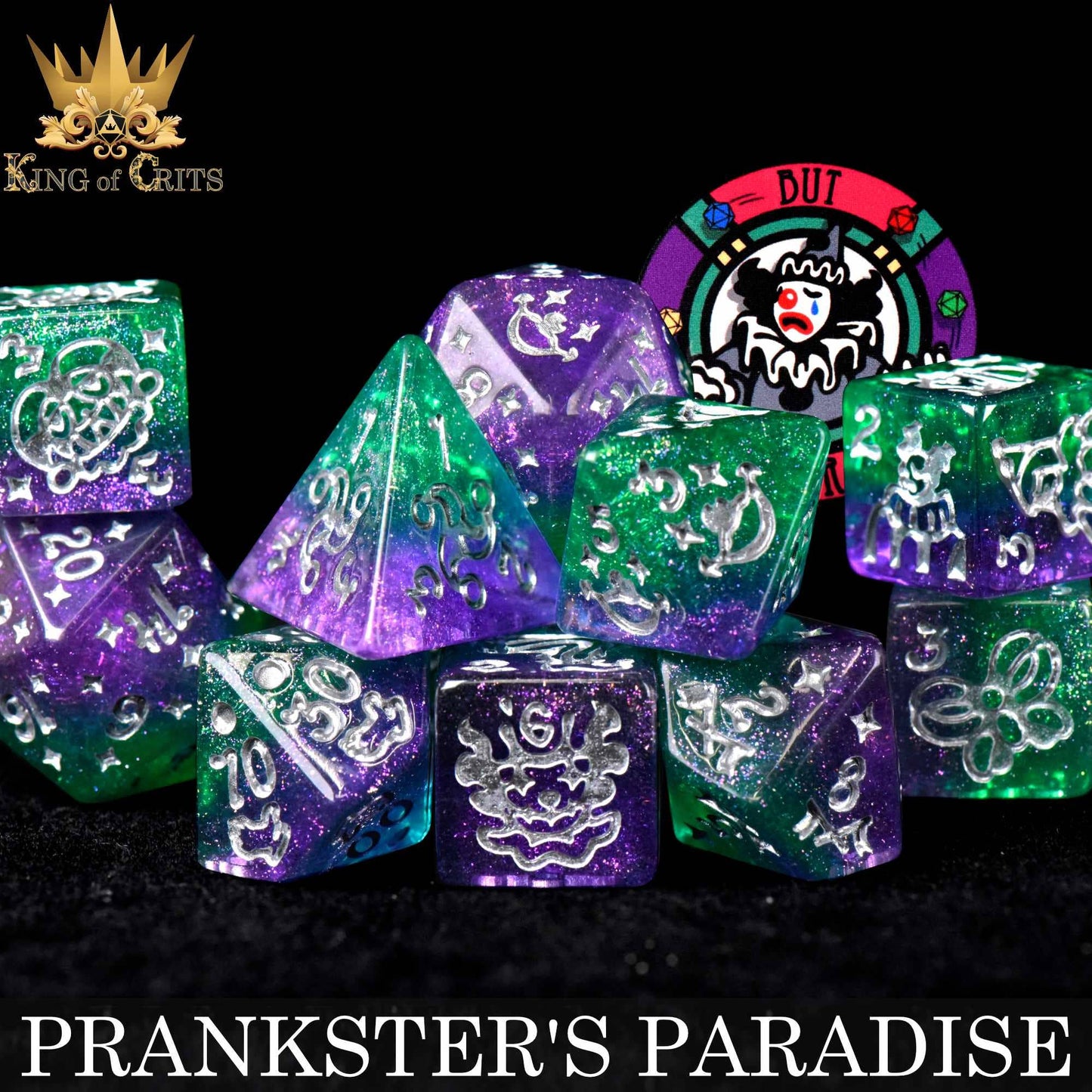 "PRANKSTER'S PARADISE" - RESIN DICE - KING OF CRITS ORIGINAL