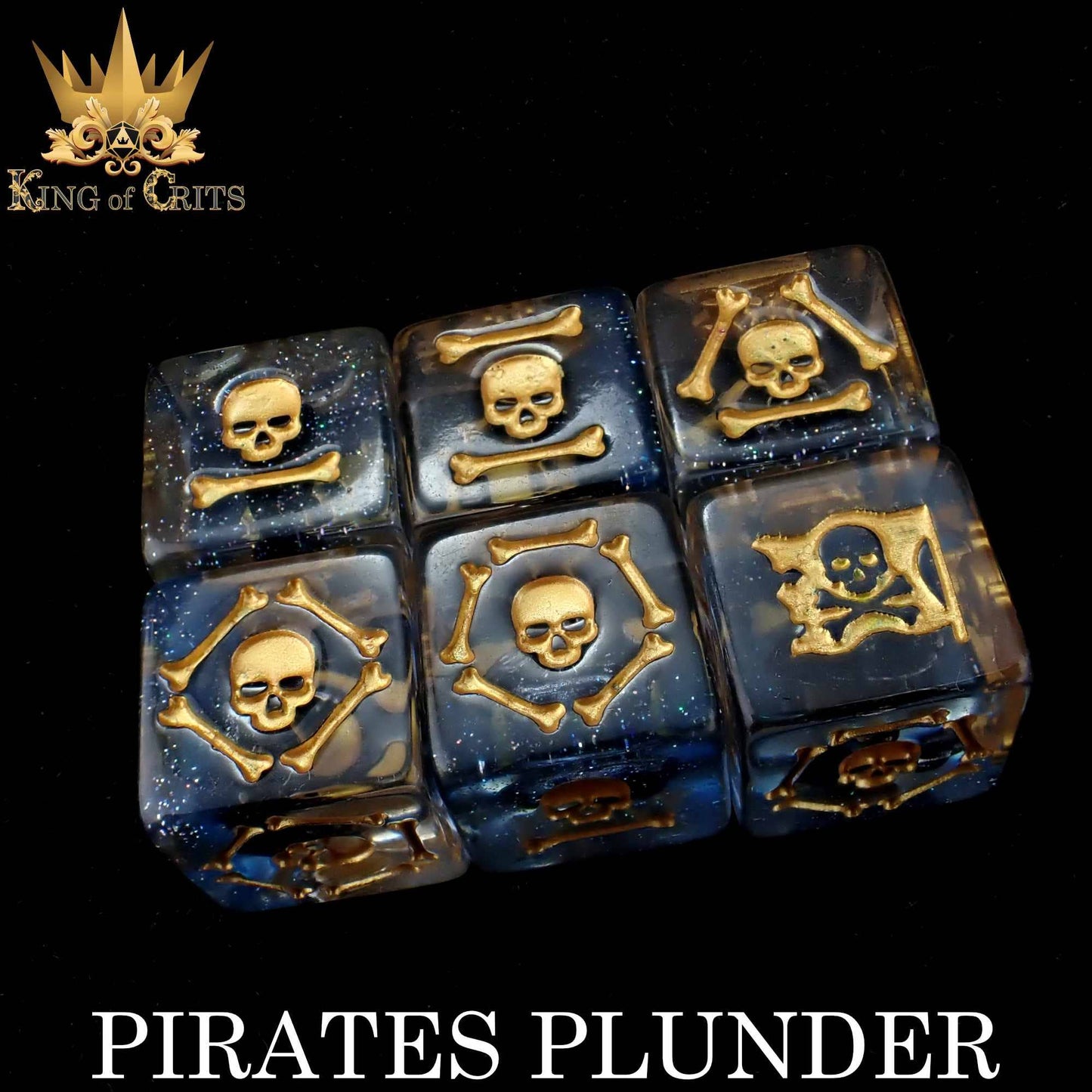 "PIRATE'S PLUNDER" - SWASHBUCKLER DICE SET - KING OF CRITS ORIGINAL