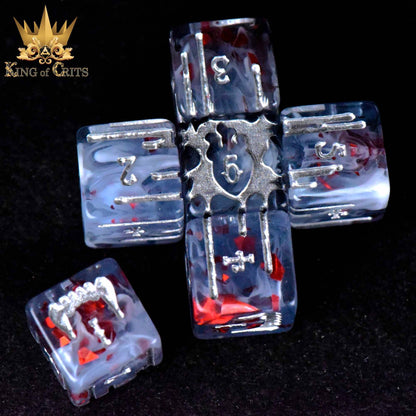 "VAMPIRIC BLOODLINE" - RESIN DICE SET - KING OF CRIT ORIGINAL