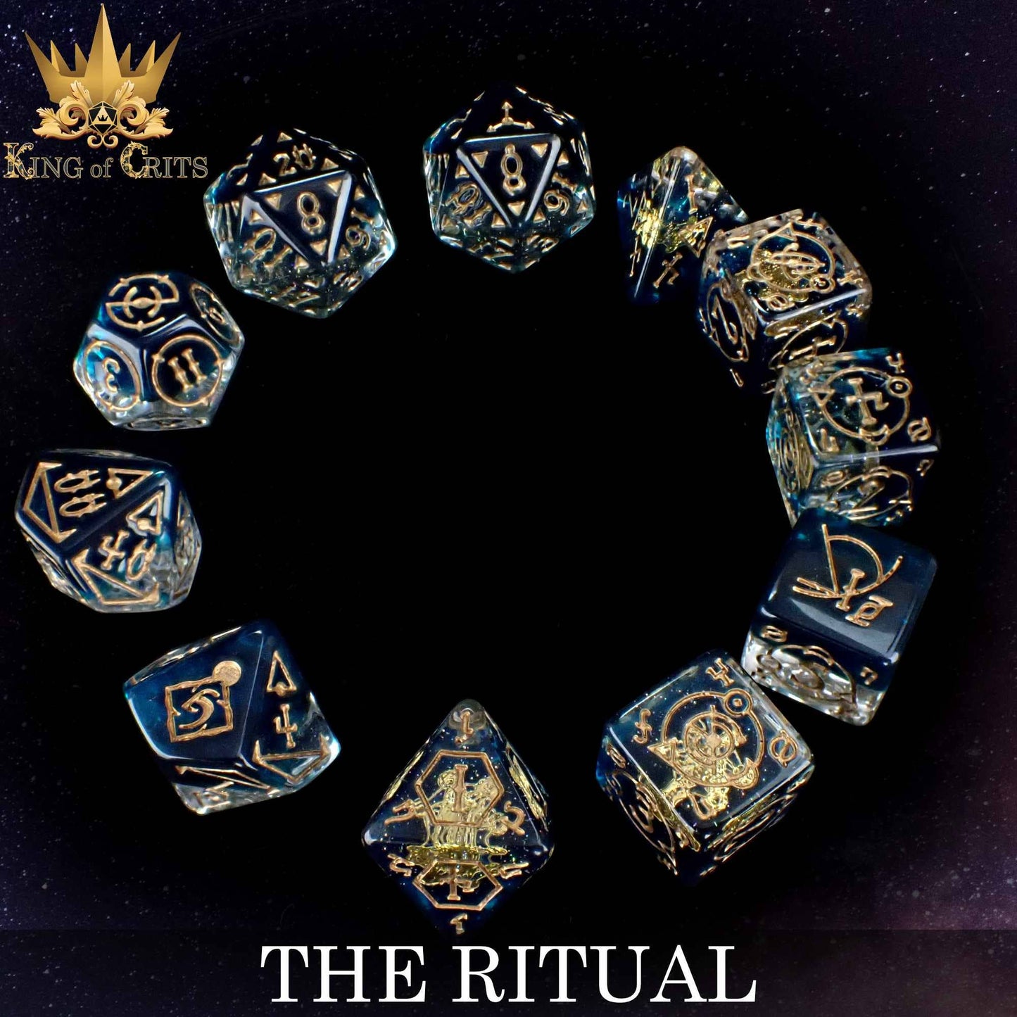 "THE RITUAL" - RESIN DICE SET - KING OF CRITS ORIGINAL