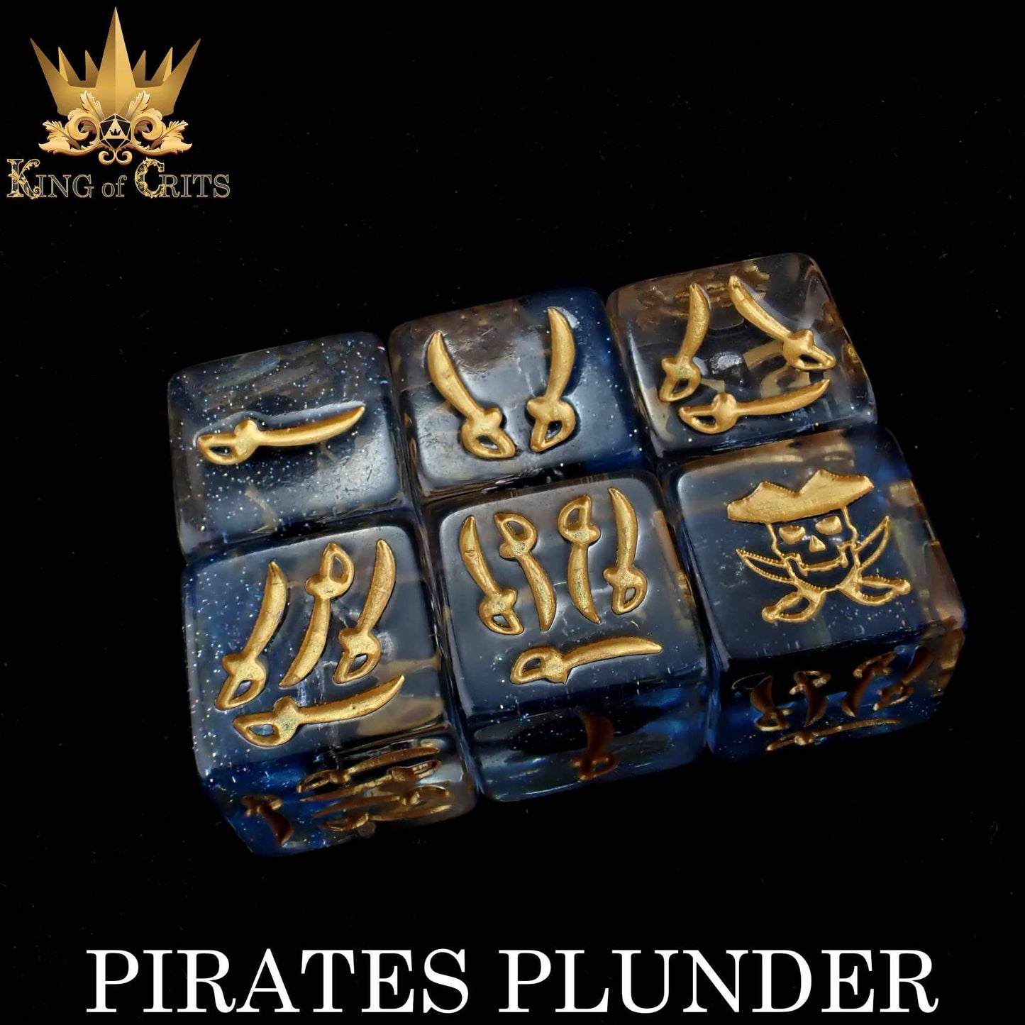 "PIRATE'S PLUNDER" - SWASHBUCKLER DICE SET - KING OF CRITS ORIGINAL