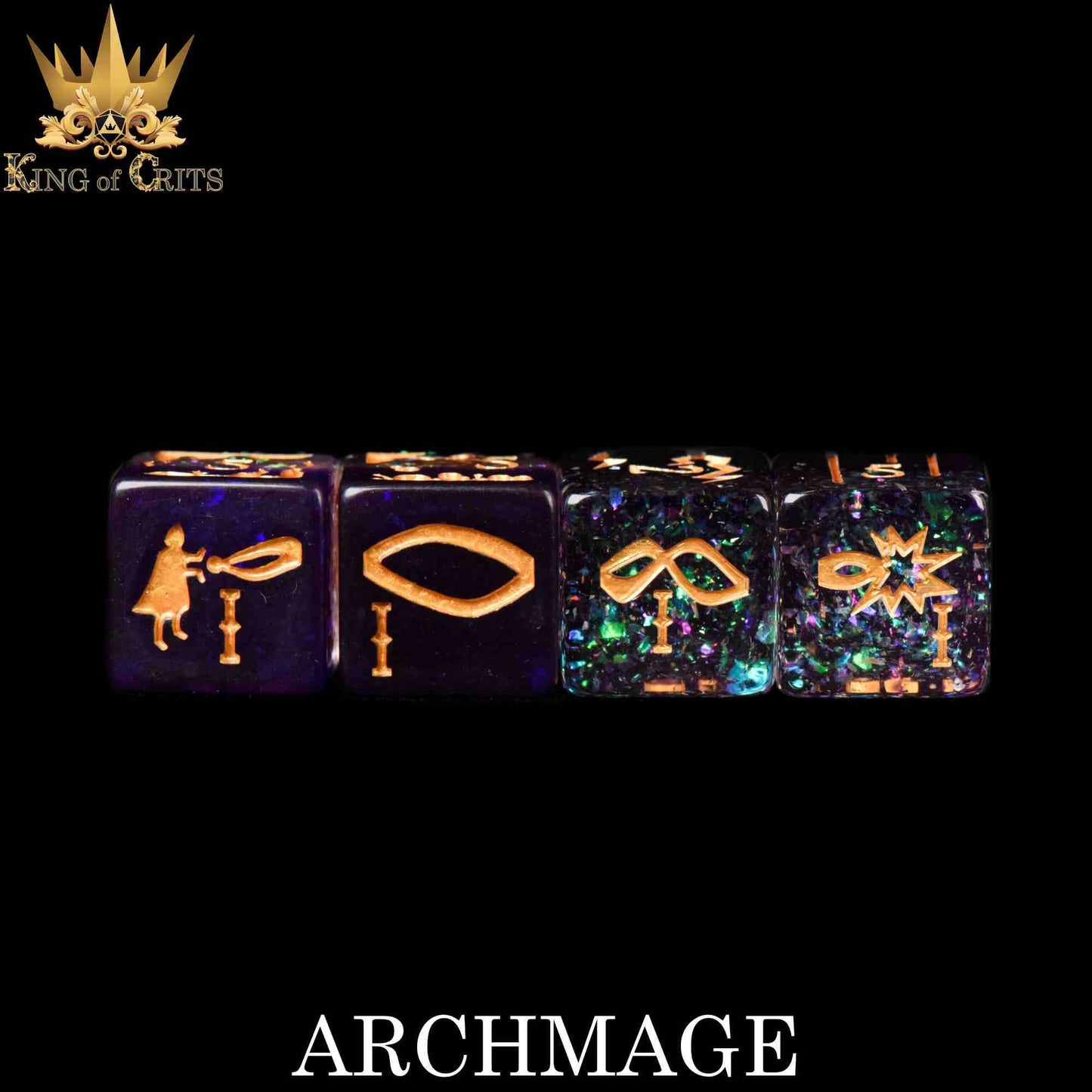 "ARCHMAGE" - MAGICAL DICE SET - KING OF CRITS ORIGINAL