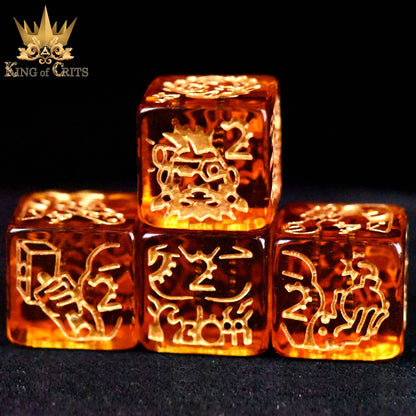 "ANCIENT ARTIFICER" - GEAR DICE SET - KING OF CRITS ORIGINAL