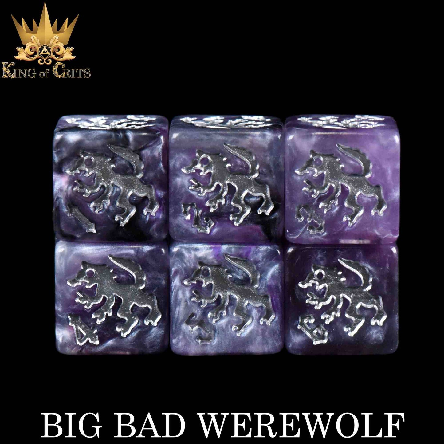 "BIG BAD WEREWOLF" - RESIN DICE SET - KING OF CRITS ORIGINAL