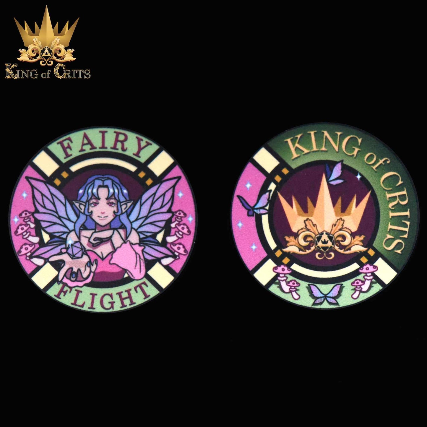 "FAIRY FLIGHT" - BUTTERFLY RESIN DICE SET - KING OF CRITS ORIGINAL