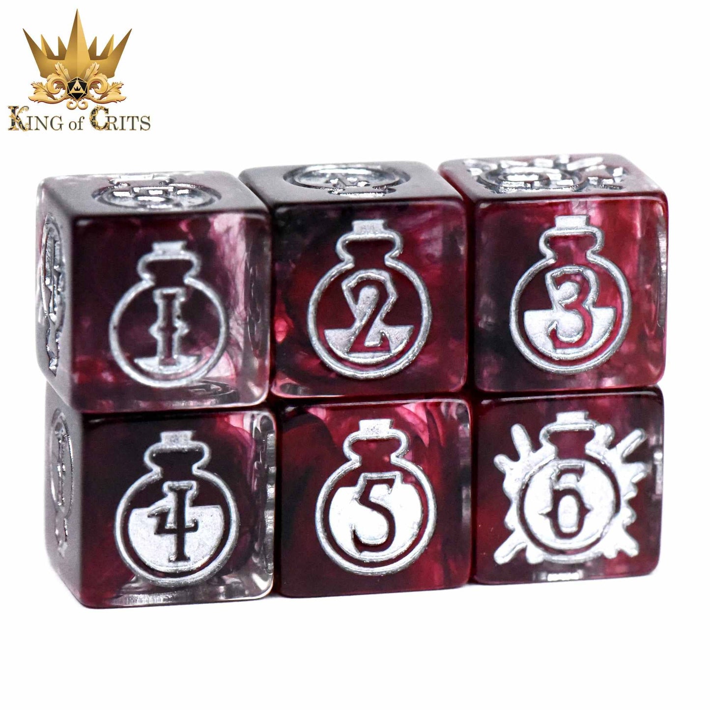"BLOOD HUNTER" - 12 PIECE DICE SET - KING OF CRITS ORIGINAL