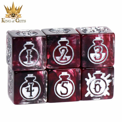 "BLOOD HUNTER" - 12 PIECE DICE SET - KING OF CRITS ORIGINAL