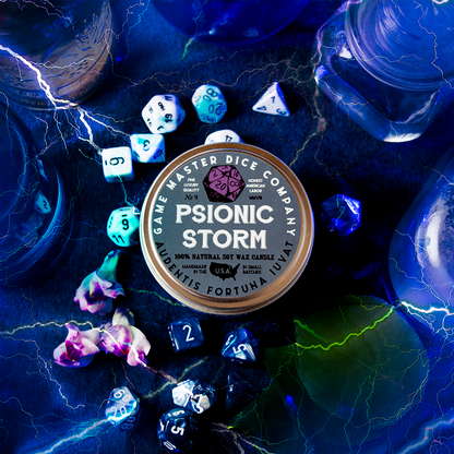 "PSIONIC STORM" - SCENTED CANDLE - EARTHY & FLORAL FRAGRANCE