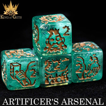 "ARTEFICER'S ARSENAL" - RESIN DICE - KING OF CRITS ORIGINAL