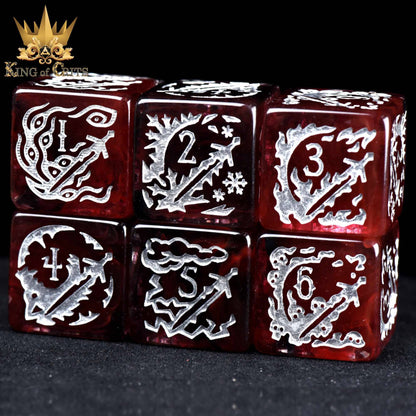 "BLOOD HUNTER" - 12 PIECE DICE SET - KING OF CRITS ORIGINAL