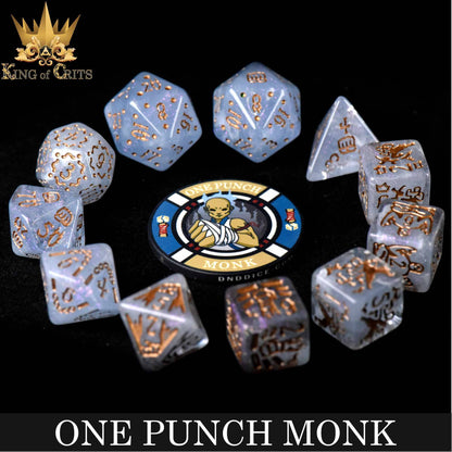 "ONE PUNCH MONK" - RESIN DICE SET - KING OF CRITS ORIGINAL